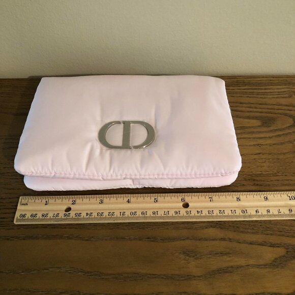 Dior Pink Puffy Clutch Makeup Bag NEW - Picture 3 of 8